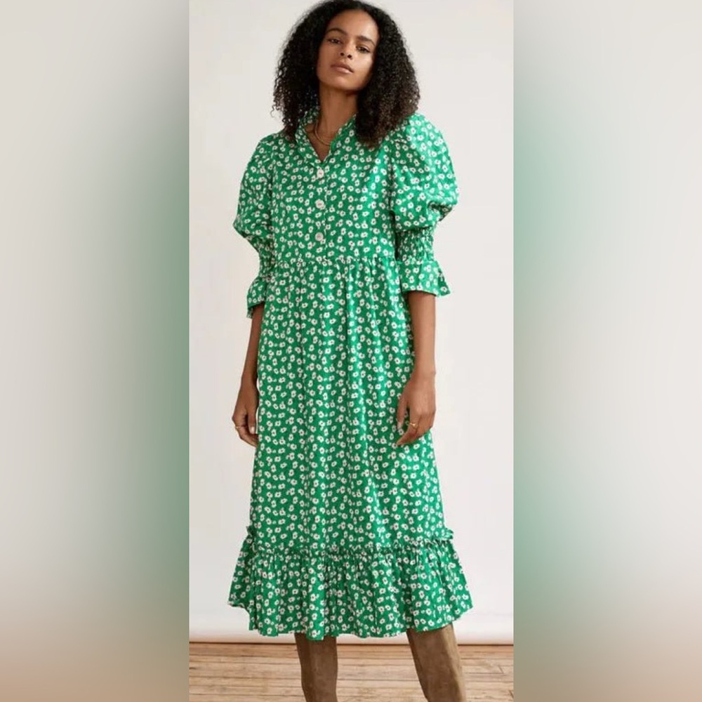 Kitri Rosie Green Floral Dress 4